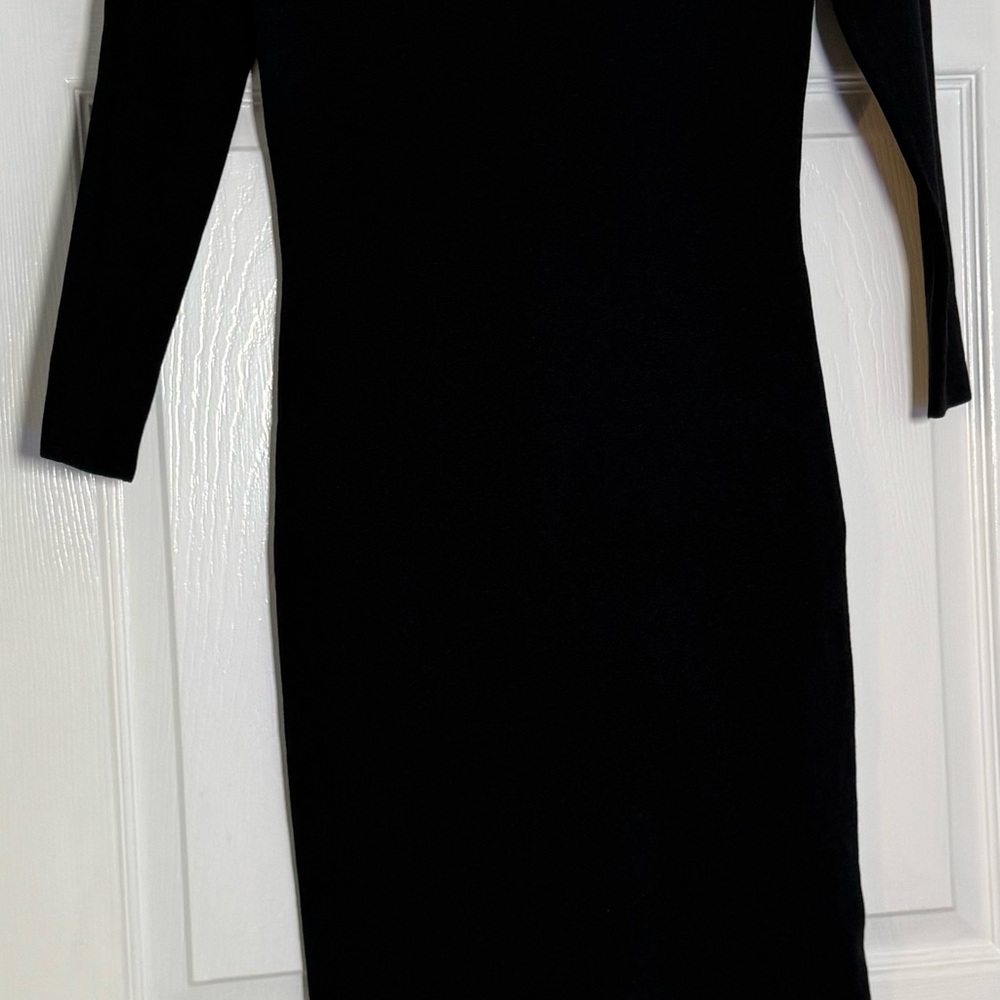 Ann Taylor Classic Black Long Sleeve Dress